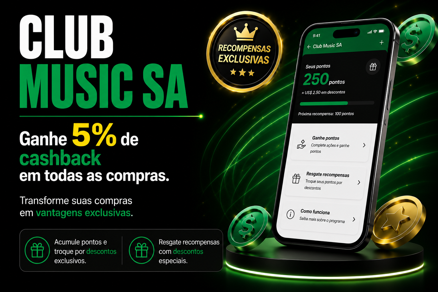 Club Music SA - Além de investir no seu som, agora você também ganha recompensas