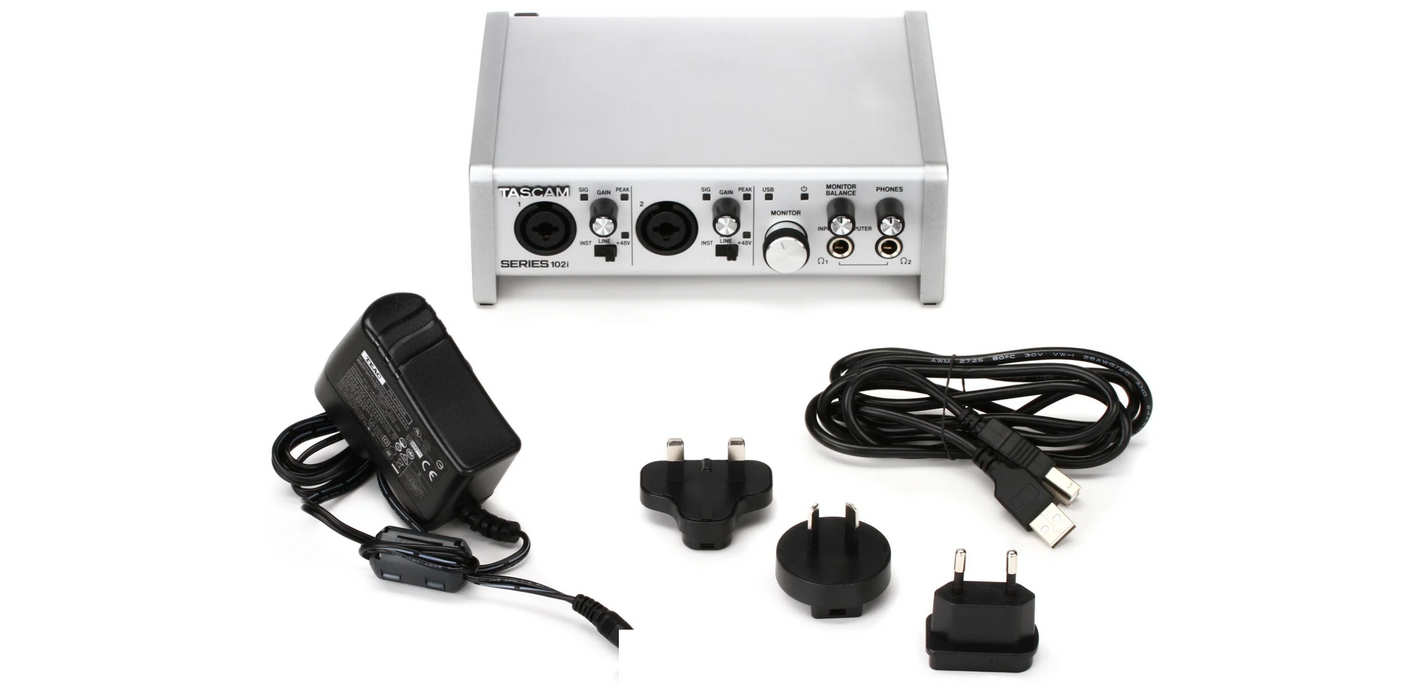 Interfaz de audio USB y MIDI TASCAM Serie 102i