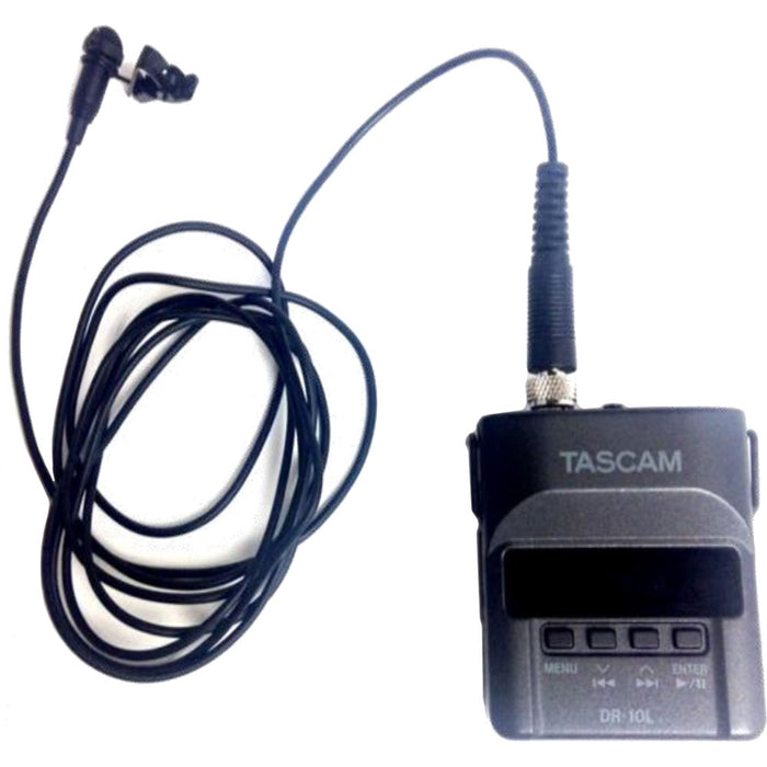 Audio recorder with lavalier microphone TASCAM DR-10L black
