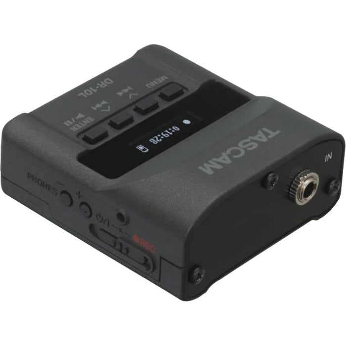 Audio recorder with lavalier microphone TASCAM DR-10L black