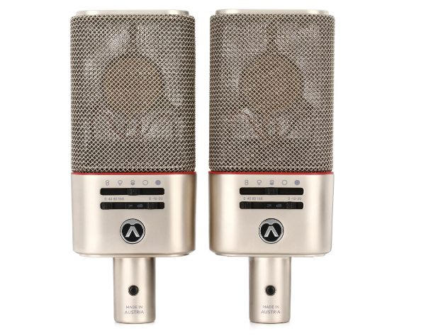 Pair of Professional Condenser Microphones Austrian Audio OC818 Dual Set Plus multistandard (2 units) - silver
