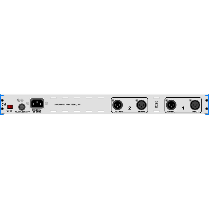 Preamplificador de micrófono de 2 canales API 3122V