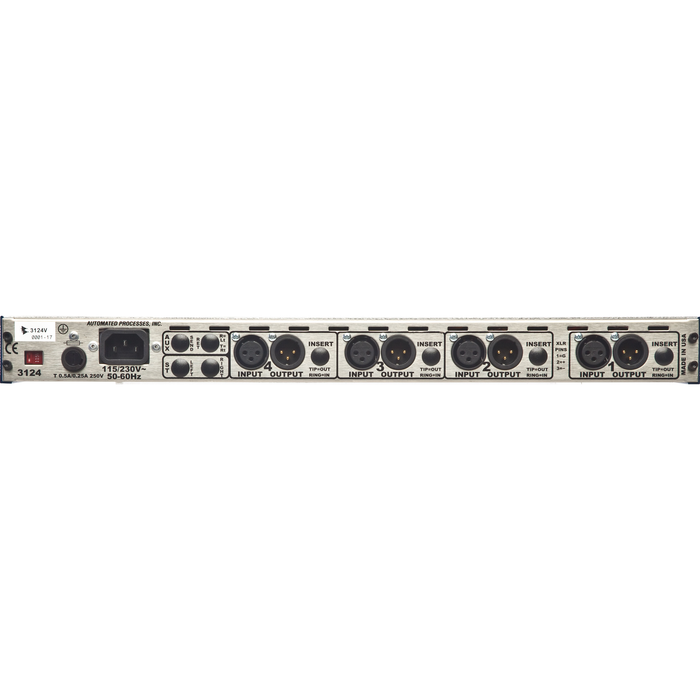 Preamplificador de micrófono de 4 canales API 3124V