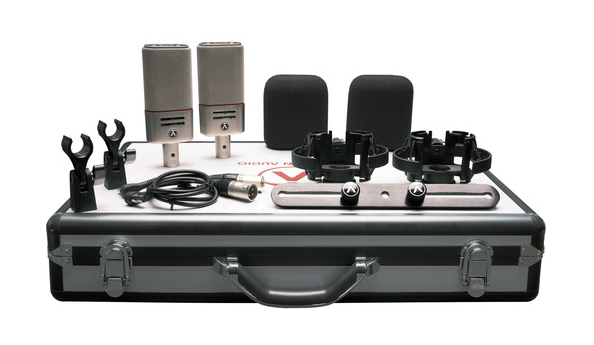 Pair of Professional Condenser Microphones Austrian Audio OC818 Dual Set Plus multistandard (2 units) - silver