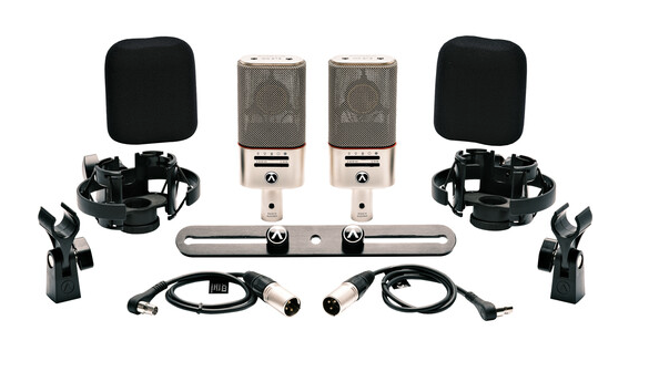 Pair of Professional Condenser Microphones Austrian Audio OC818 Dual Set Plus multistandard (2 units) - silver
