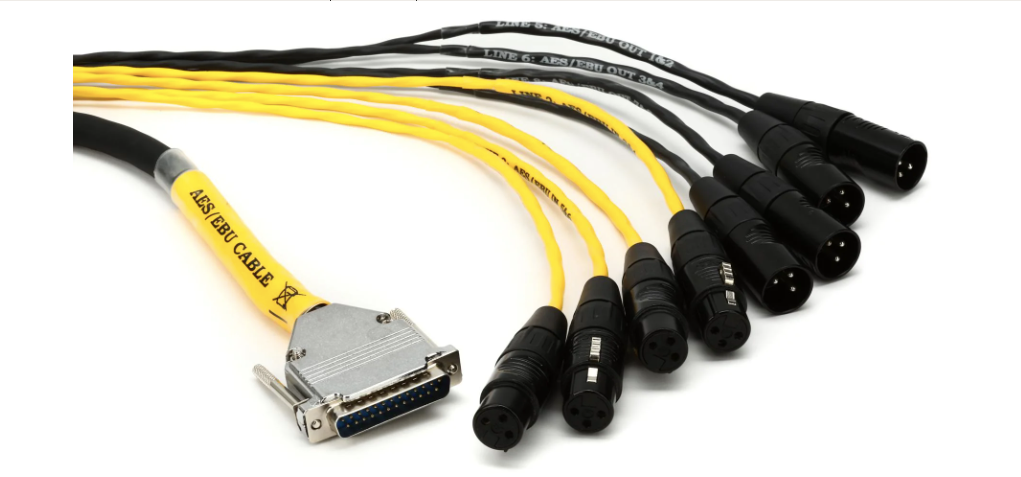 Avid AES/EBU DigiSnake DB-25 to XLR Cable (M+F) 1.2m