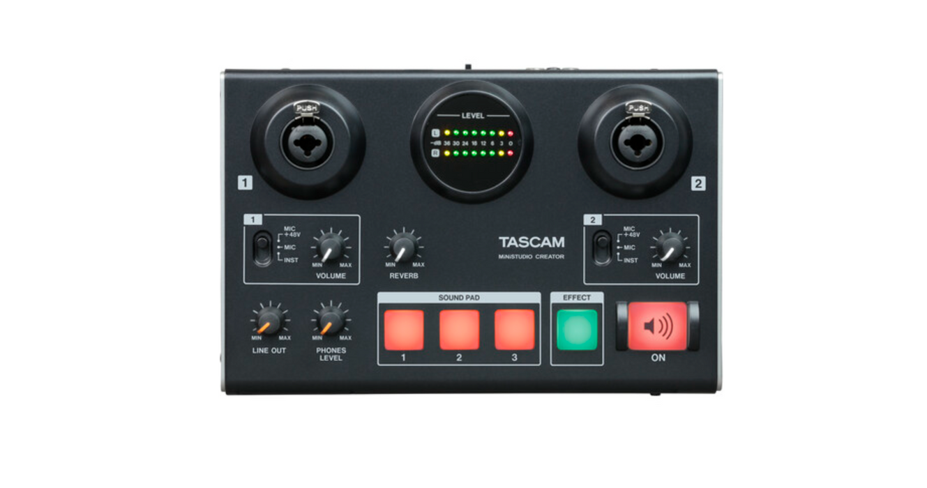 TASCAM MiNiSTUDIO Creator US-42 USB Audio Interface - Black