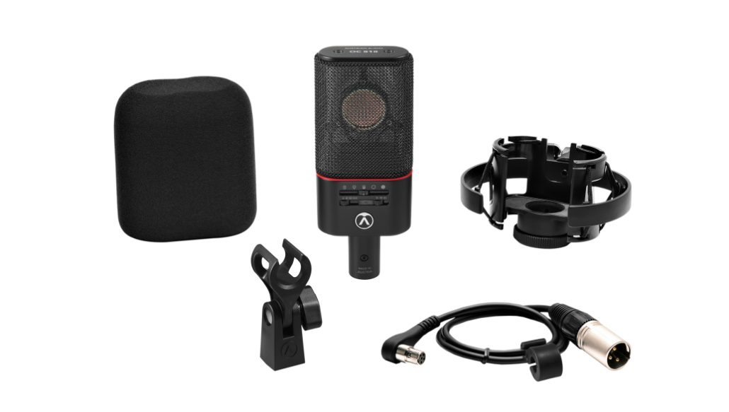 Austrian Audio OC818 Studio Professional Condenser Microphone Multi-Pattern Set (Silver) 