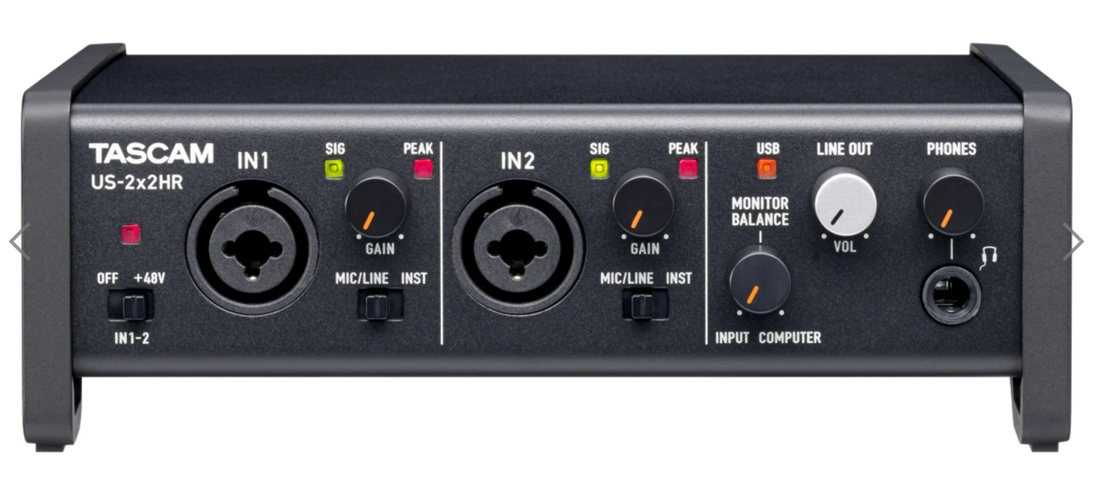 Interfaz de audio/MIDI TASCAM US 2x2HR USB-C