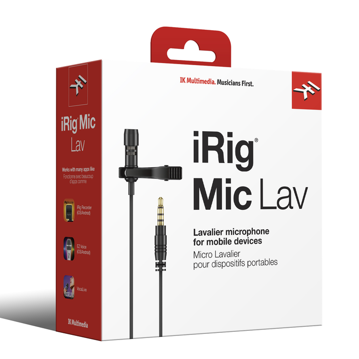 IK Multimedia iRig Mic Lav Lavalier Micrófono Condensador Omnidireccional