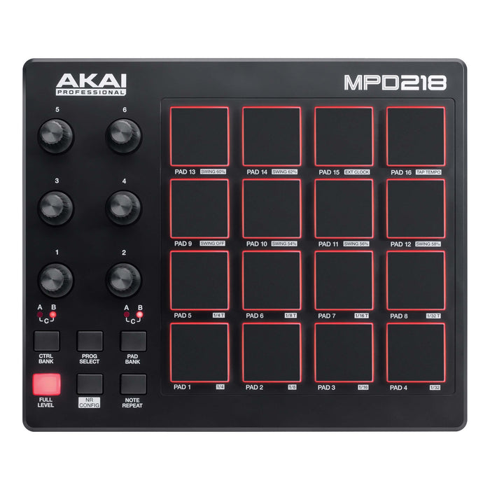 Controlador USB Akai Pro MPD218