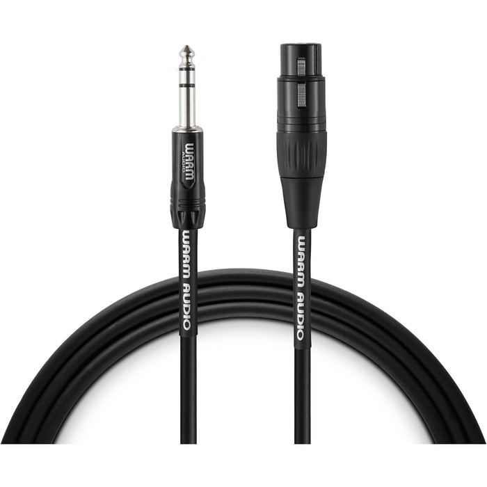 Cabo Warm Audio Pro-XLRf-TRSm-3' XLR fêmea para TRS macho 0,9m