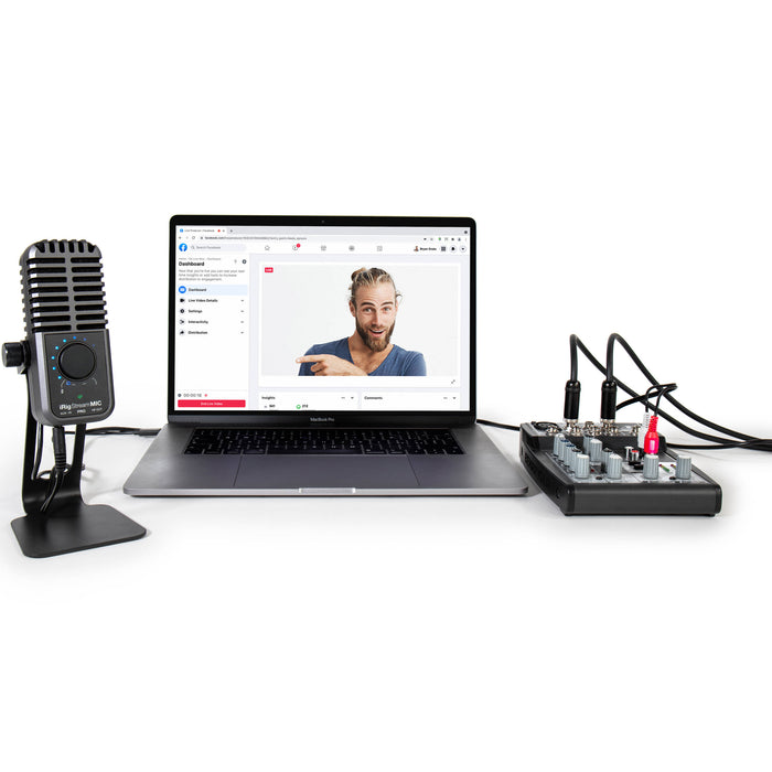 IK Multimedia iRig Stream Mic Pro mini-DIN multi-pattern condenser microphone
