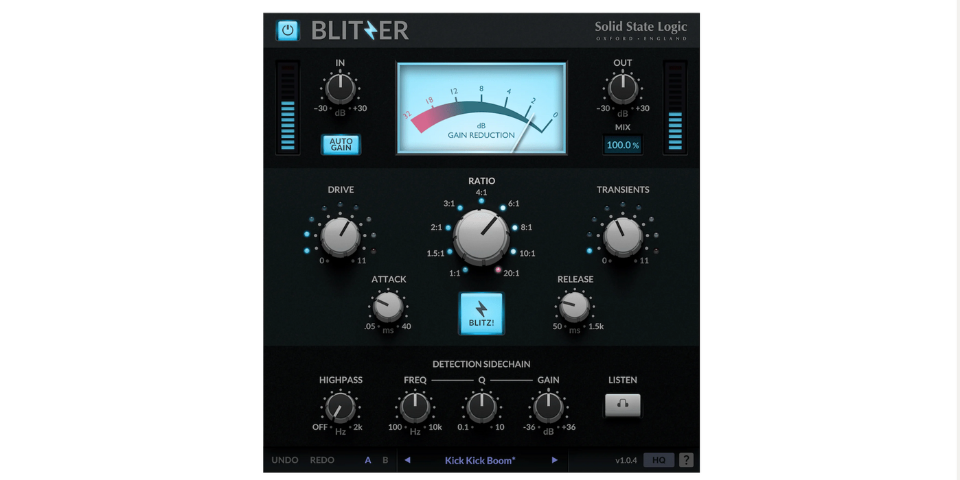 SSL Blitzer Compressor and Limiter Plug-in