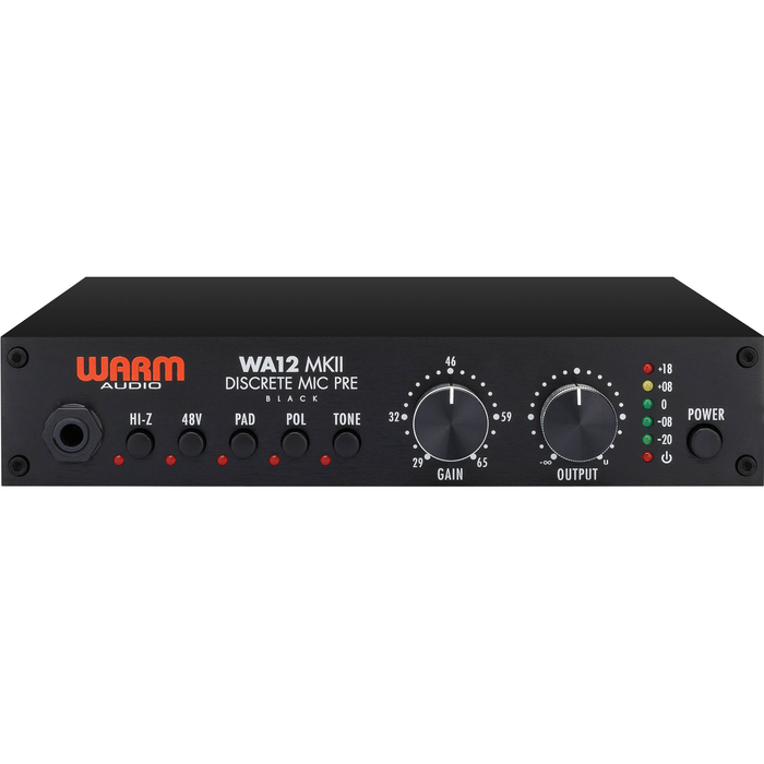 Warm Audio WA12 MKII preamplificador de micrófono negro