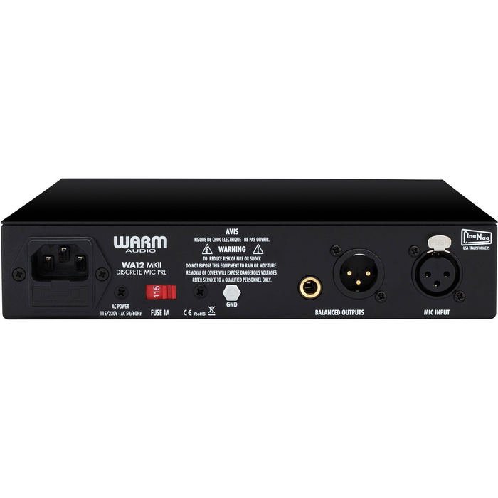 Warm Audio WA12 MKII preamplificador de micrófono negro